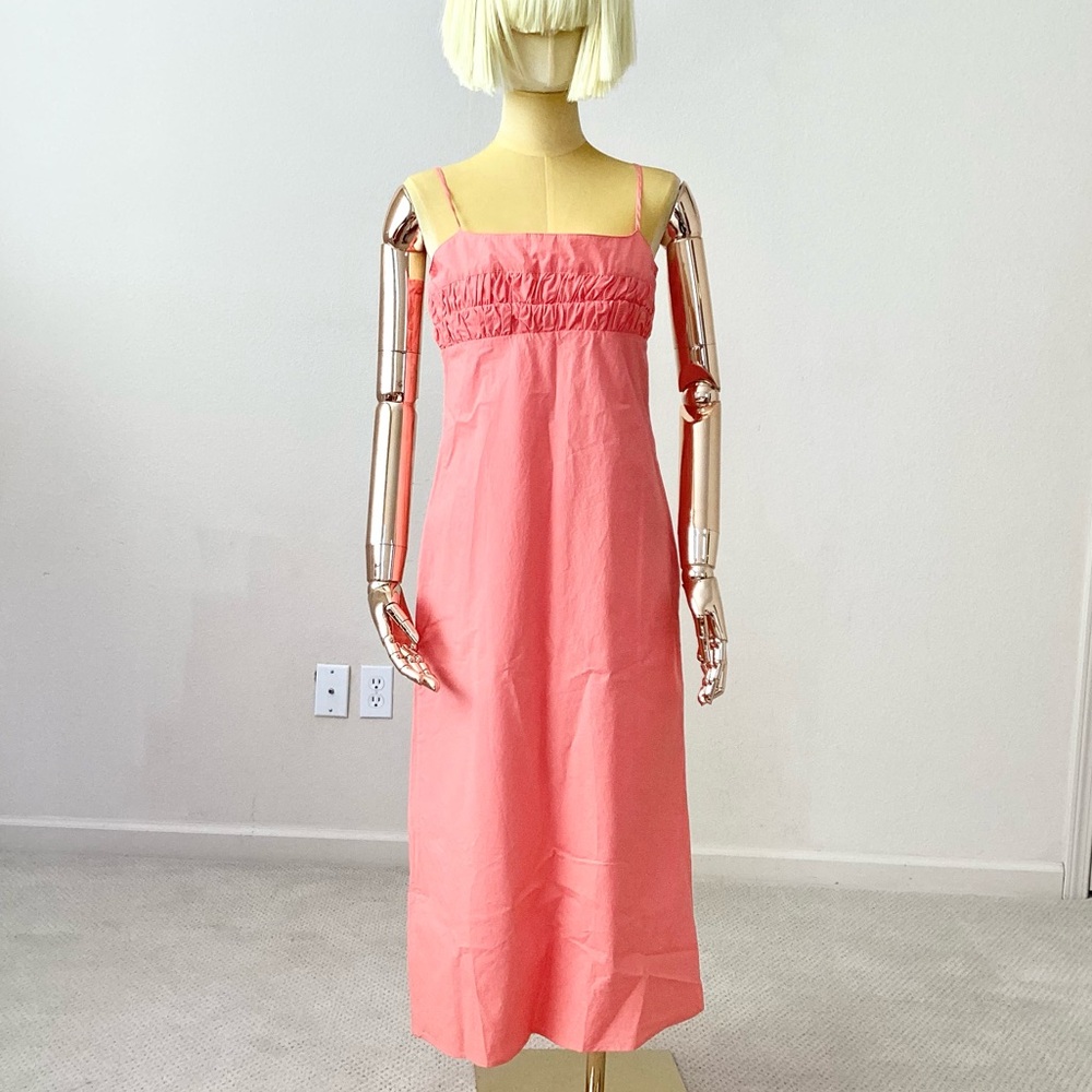 Ciao Lucia Nera Orange Cotton Midi Dress SZ S